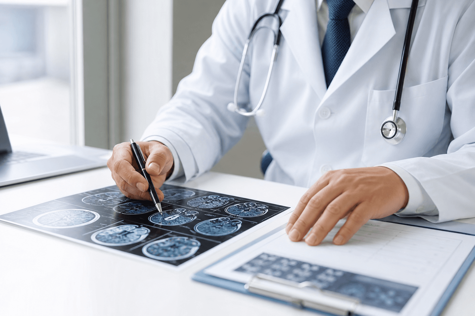 Medical evaluation paperwork used during an independent medical examination